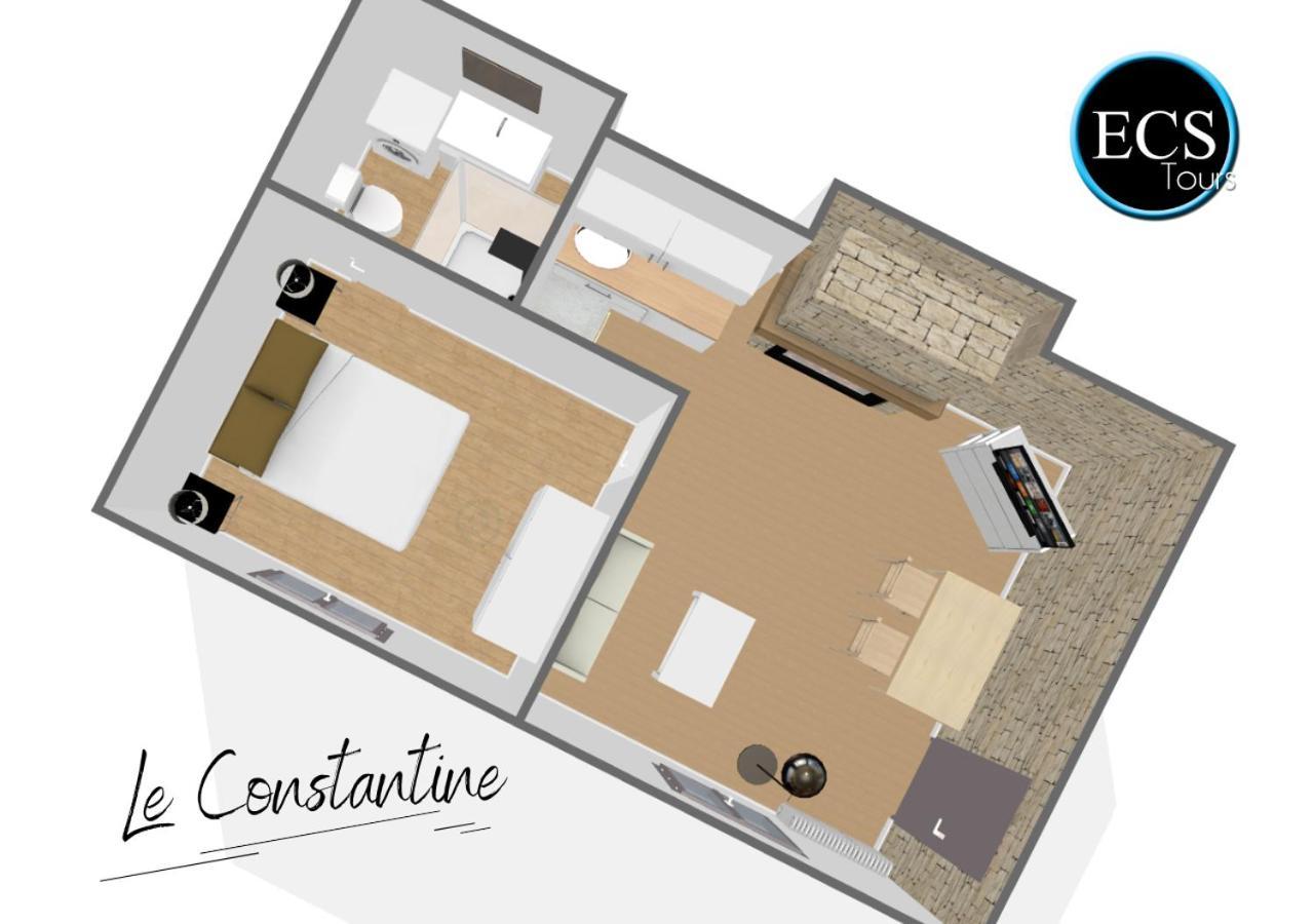 Le Constantine - Quartier Historique - Charme & Ancien Apartment Tours Bagian luar foto